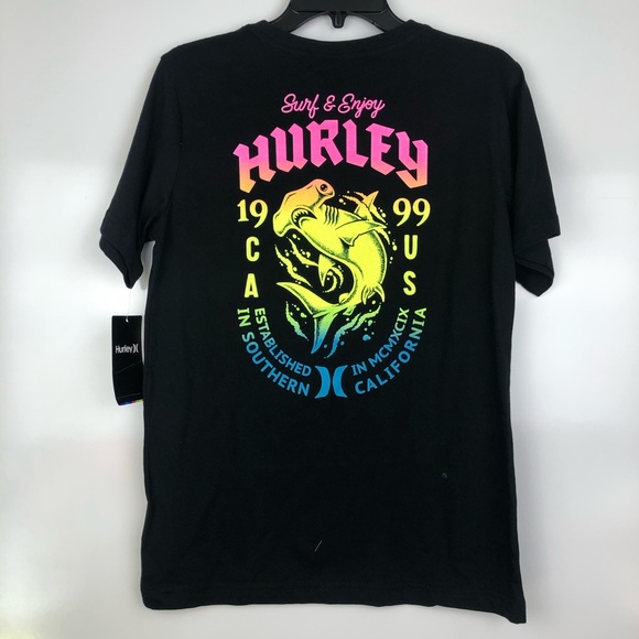HURLEY BLACK GRAPHIC TEE - Picture 3 of 4